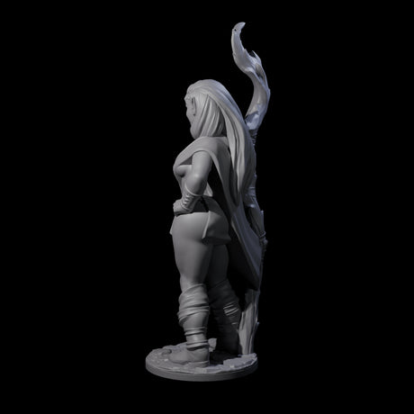 Wooded Elf Mage A Miniature for Dungeons and Dragons, Pathfinder or other TTRPGs