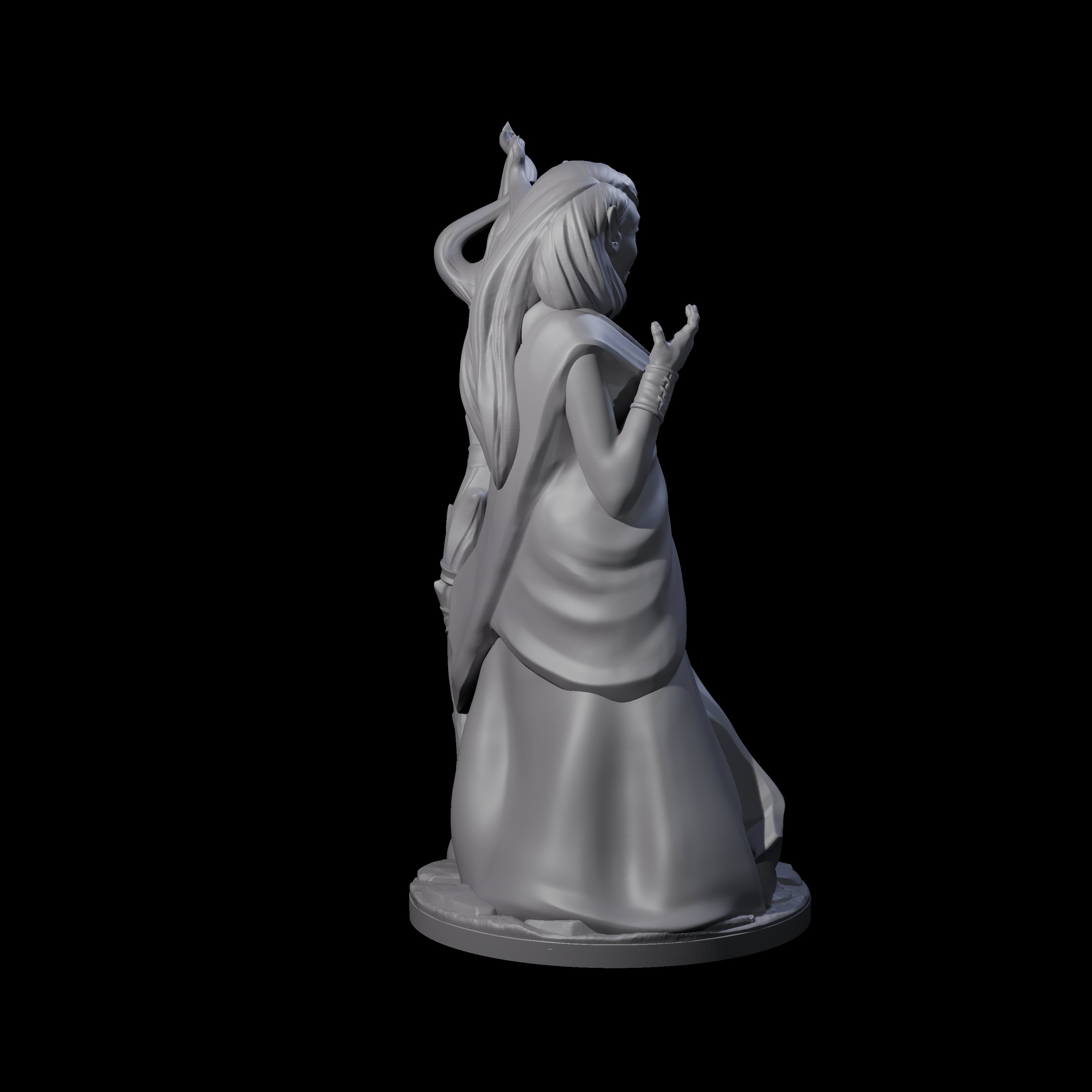 Wooded Elf Mage B Miniature for Dungeons and Dragons, Pathfinder or other TTRPGs