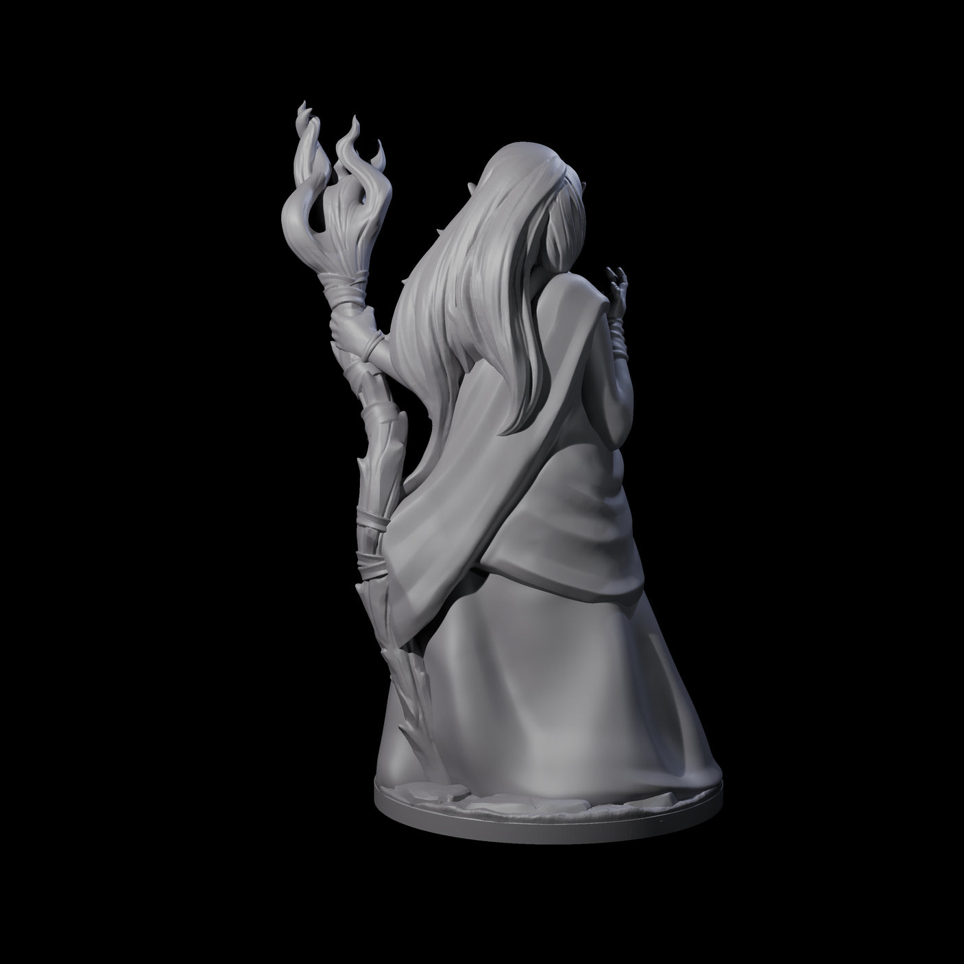 Wooded Elf Mage B Miniature for Dungeons and Dragons, Pathfinder or other TTRPGs