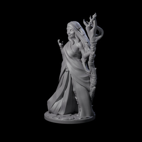 Wooded Elf Mage B Miniature for Dungeons and Dragons, Pathfinder or other TTRPGs