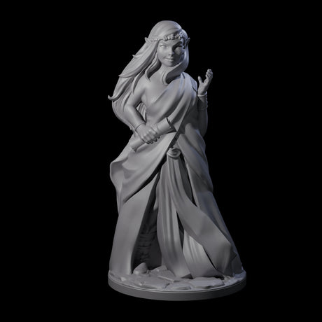 Wooded Elf Mage C Miniature for Dungeons and Dragons, Pathfinder or other TTRPGs