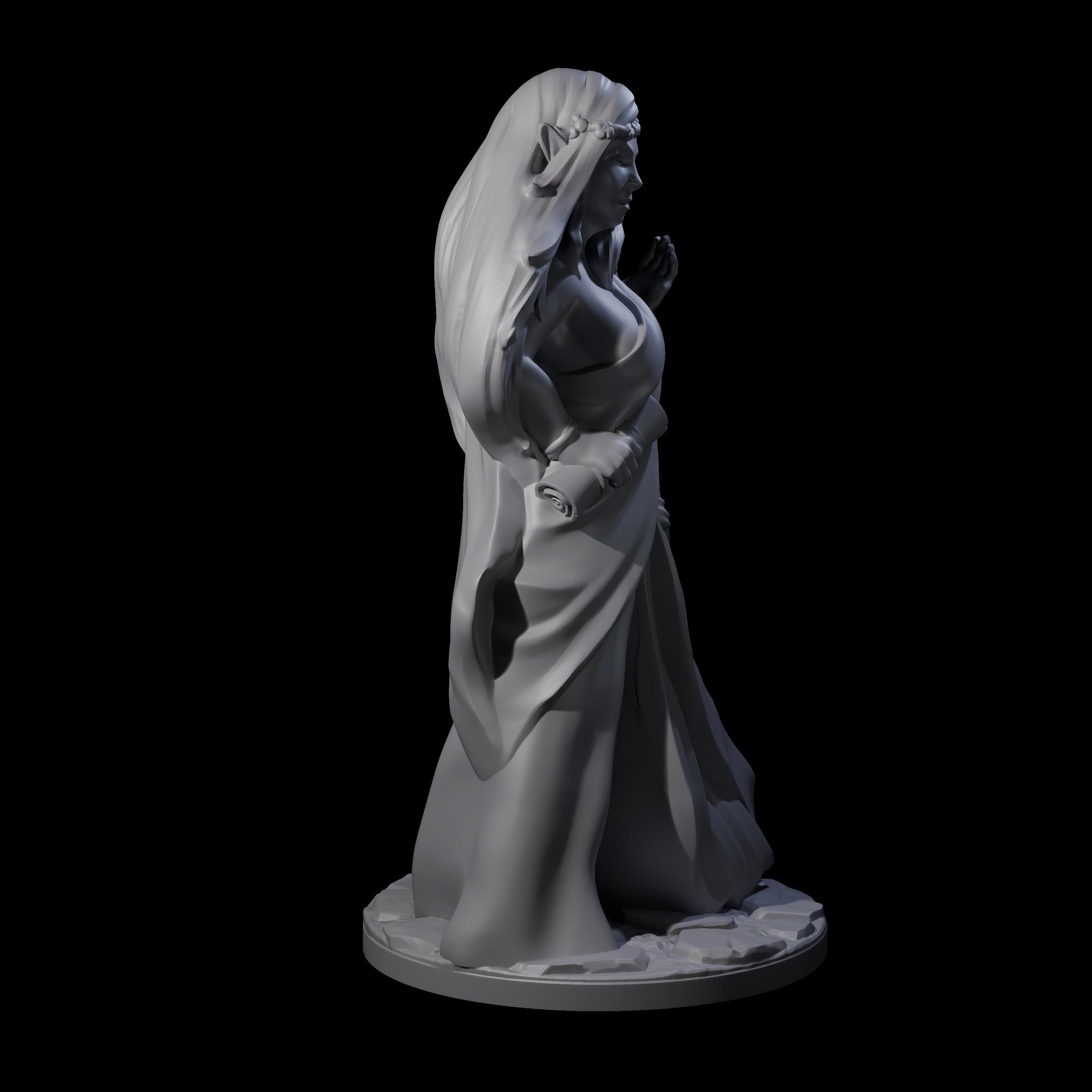 Wooded Elf Mage C Miniature for Dungeons and Dragons, Pathfinder or other TTRPGs