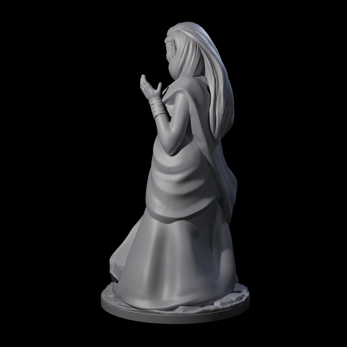 Wooded Elf Mage C Miniature for Dungeons and Dragons, Pathfinder or other TTRPGs