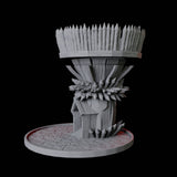 Wooden Tower Dice Tower Miniature for Dungeons and Dragons, Pathfinder or other TTRPGs