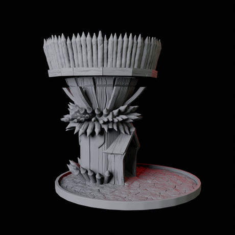 Wooden Tower Dice Tower Miniature for Dungeons and Dragons, Pathfinder or other TTRPGs