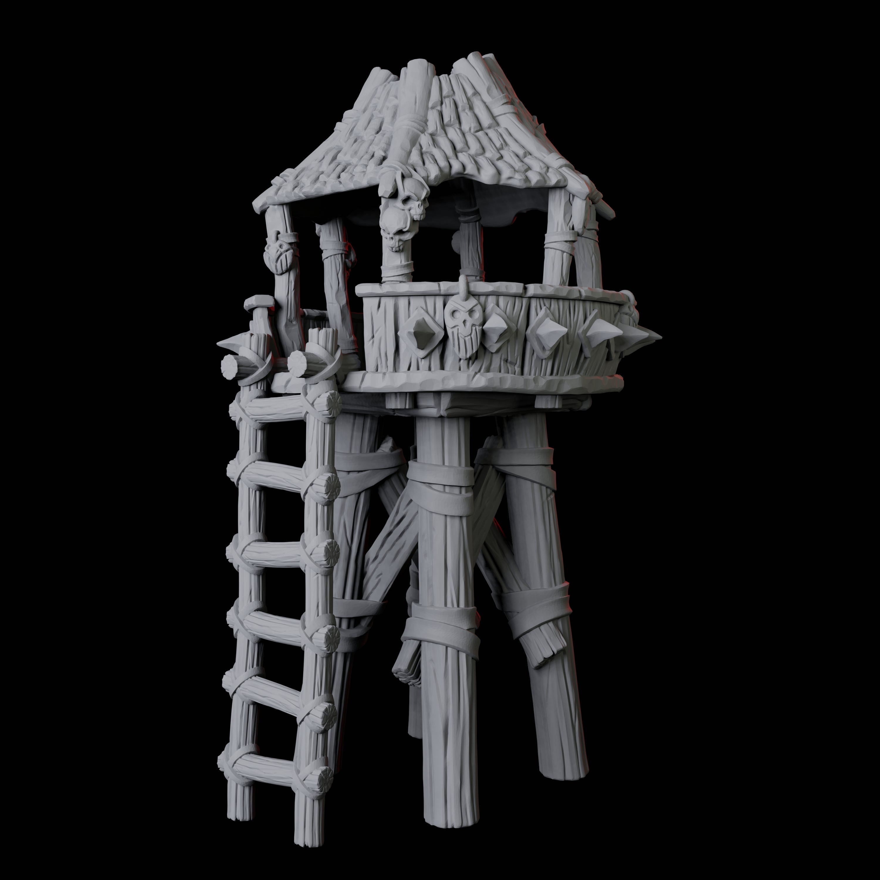 Wooden Watchtower Miniature for Dungeons and Dragons, Pathfinder or other TTRPGs