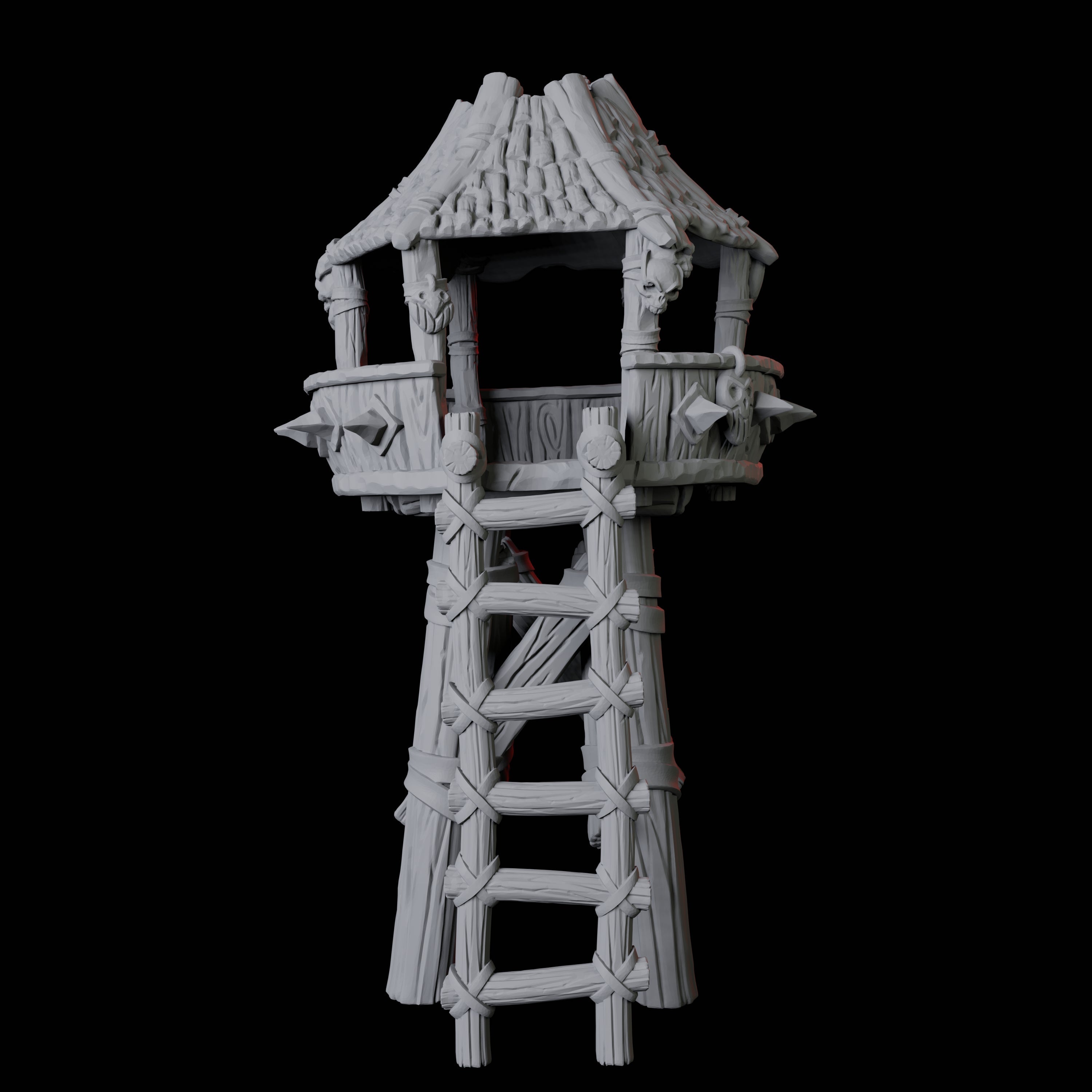 Wooden Watchtower Miniature for Dungeons and Dragons, Pathfinder or other TTRPGs