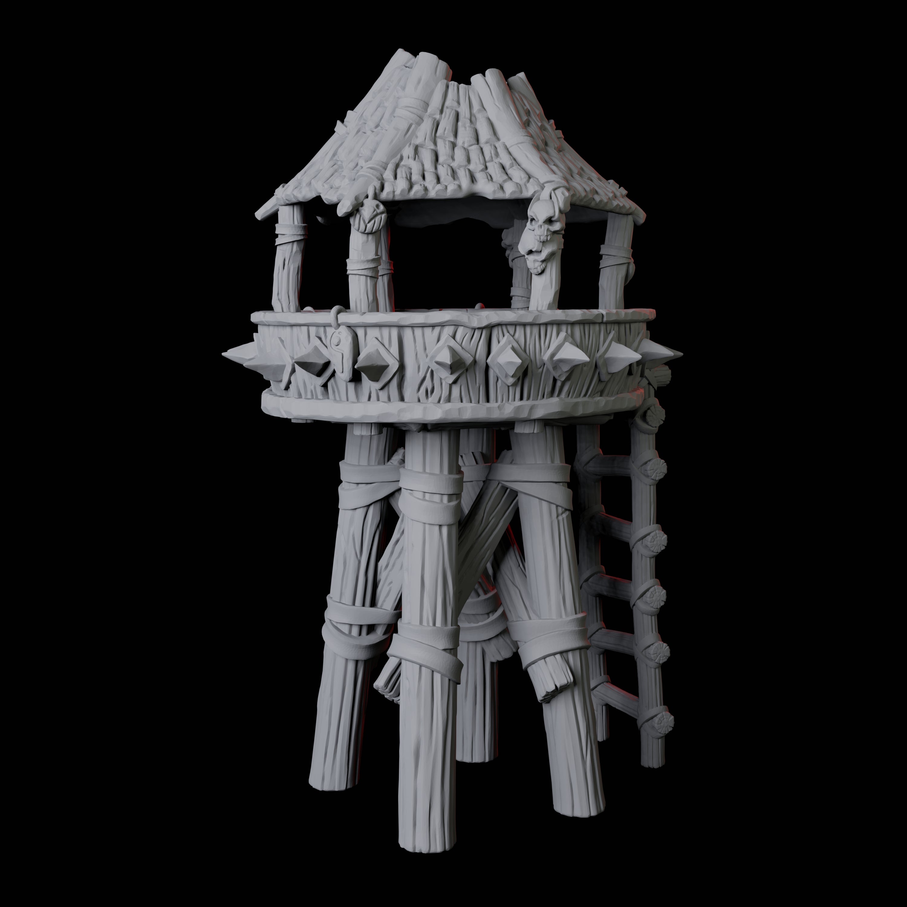 Wooden Watchtower Miniature for Dungeons and Dragons, Pathfinder or other TTRPGs
