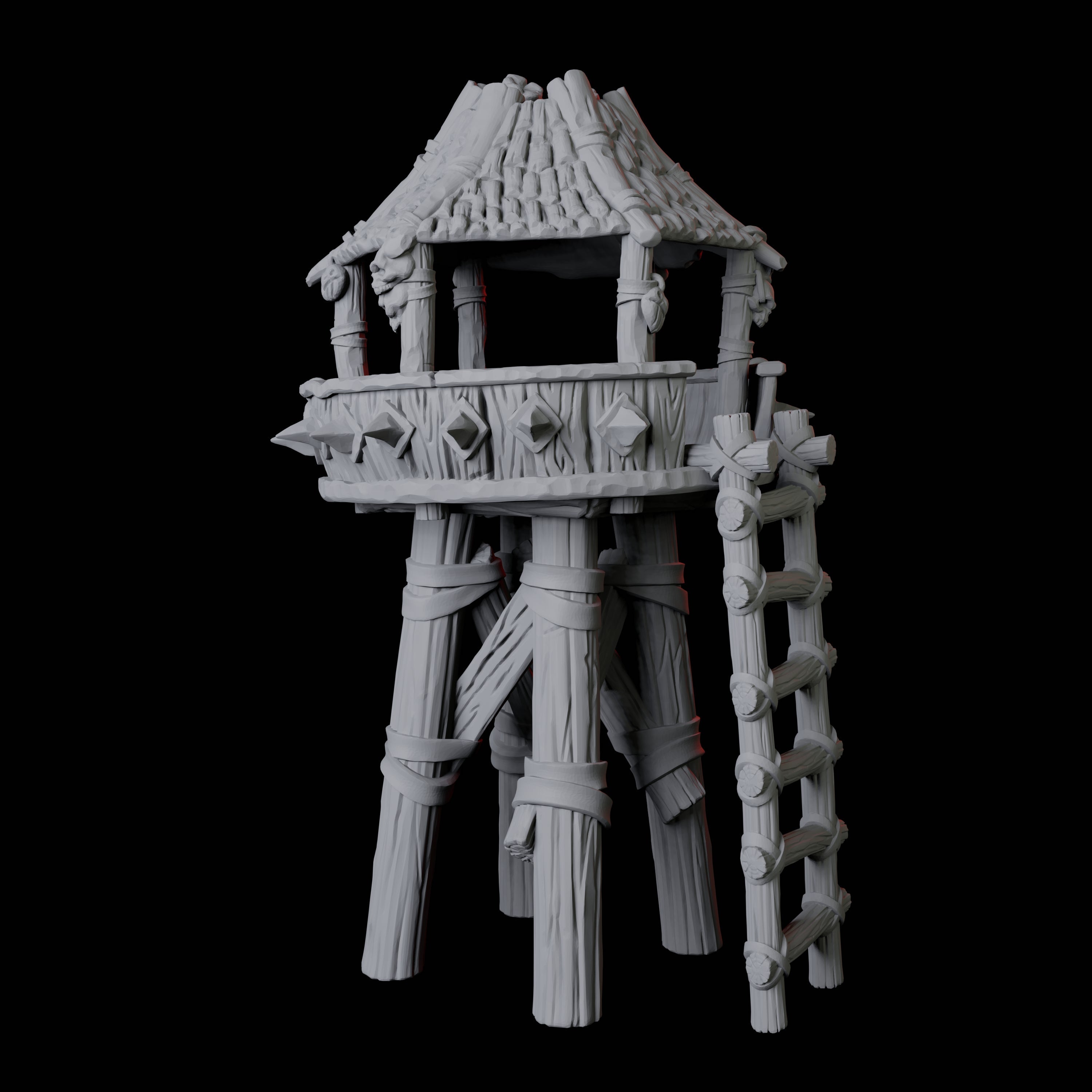 Wooden Watchtower Miniature for Dungeons and Dragons, Pathfinder or other TTRPGs