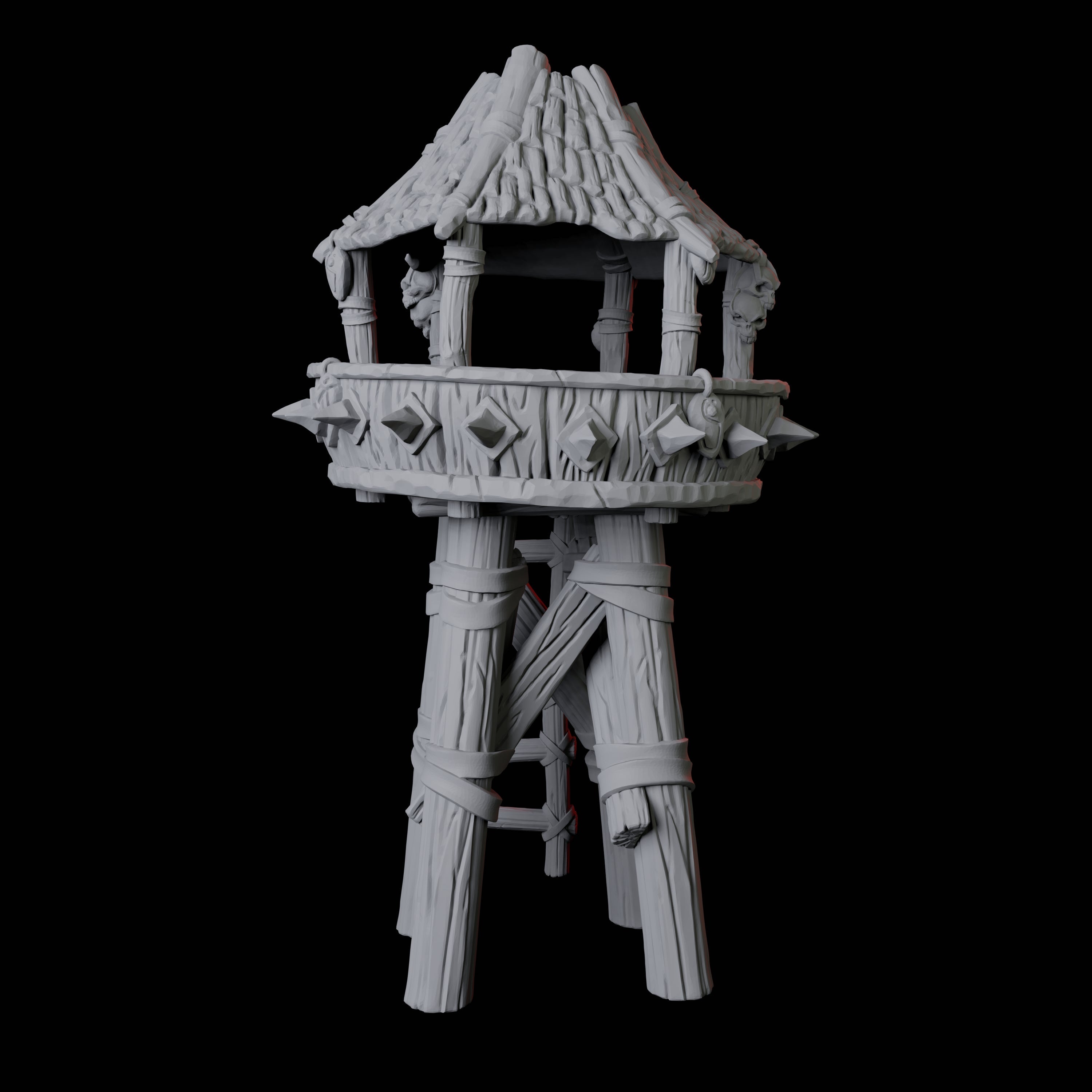 Wooden Watchtower Miniature for Dungeons and Dragons, Pathfinder or other TTRPGs