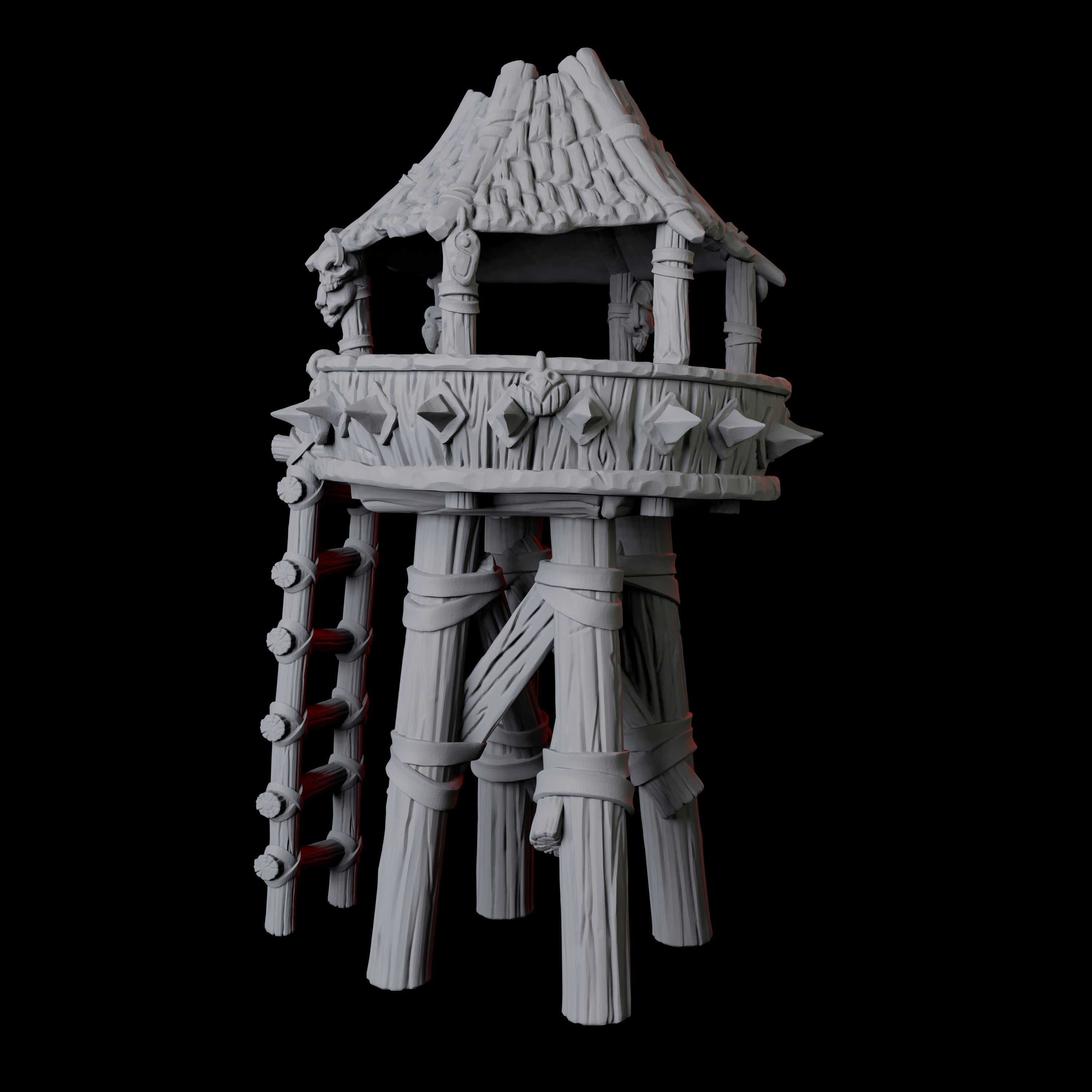 Wooden Watchtower Miniature for Dungeons and Dragons, Pathfinder or other TTRPGs