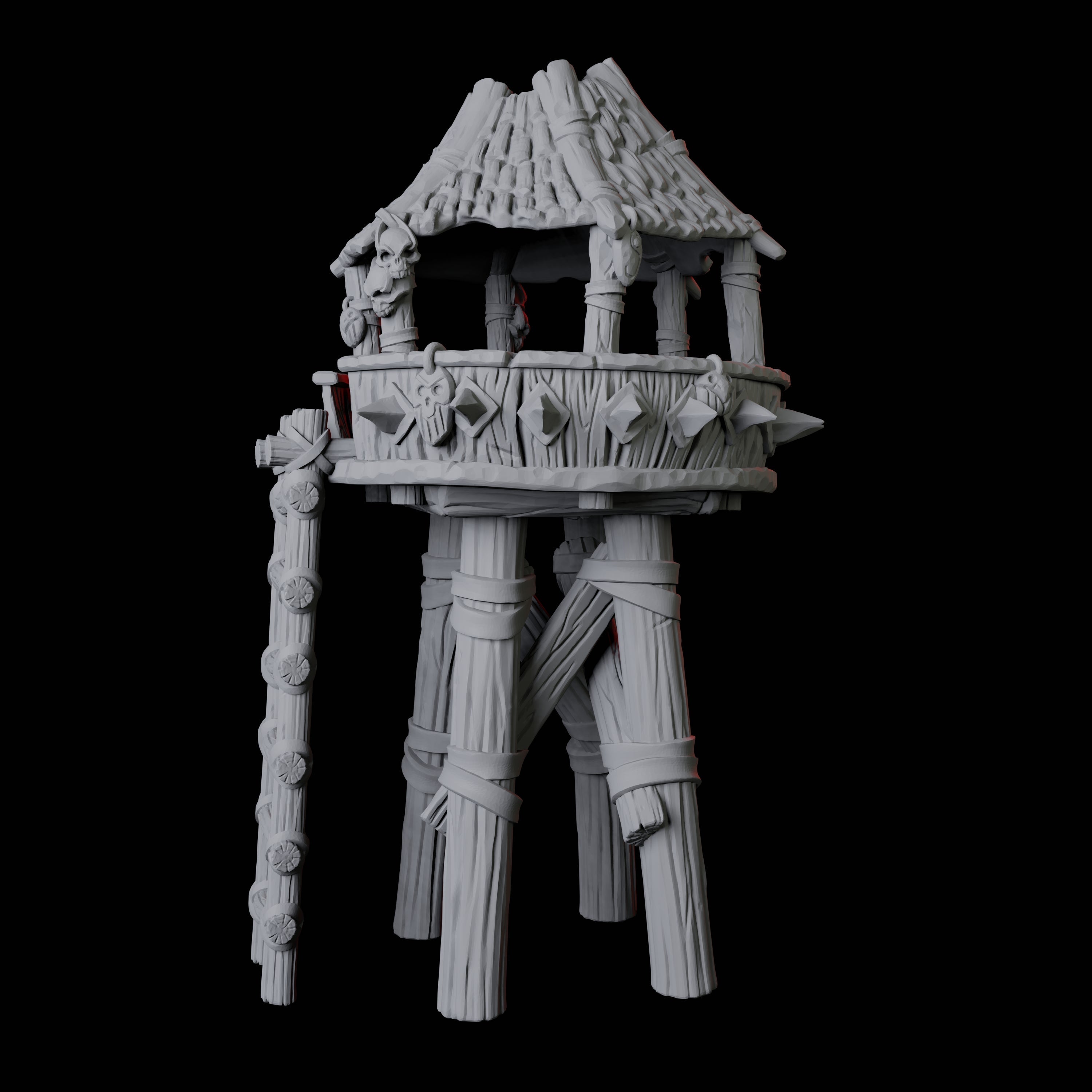 Wooden Watchtower Miniature for Dungeons and Dragons, Pathfinder or other TTRPGs