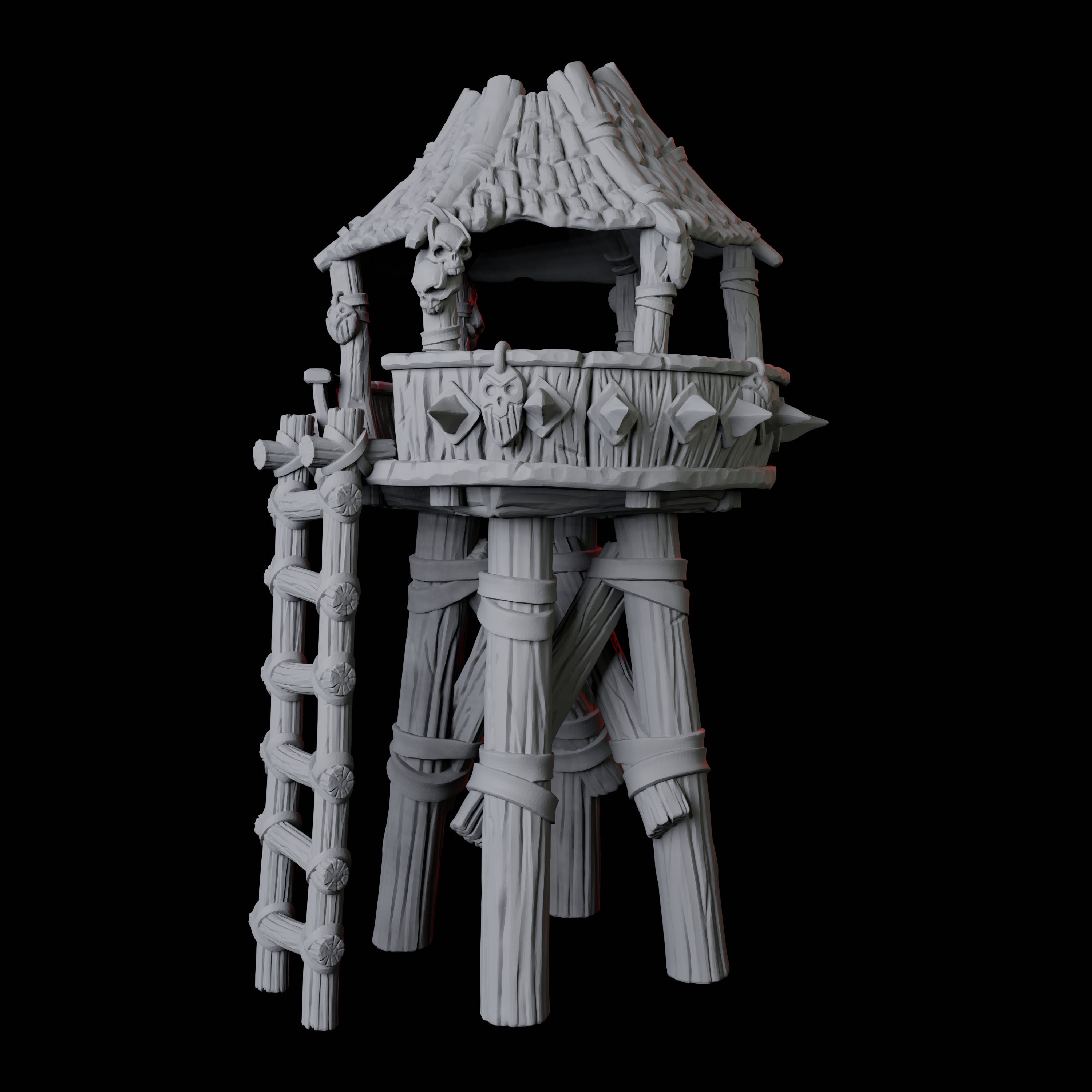 Wooden Watchtower Miniature for Dungeons and Dragons, Pathfinder or other TTRPGs