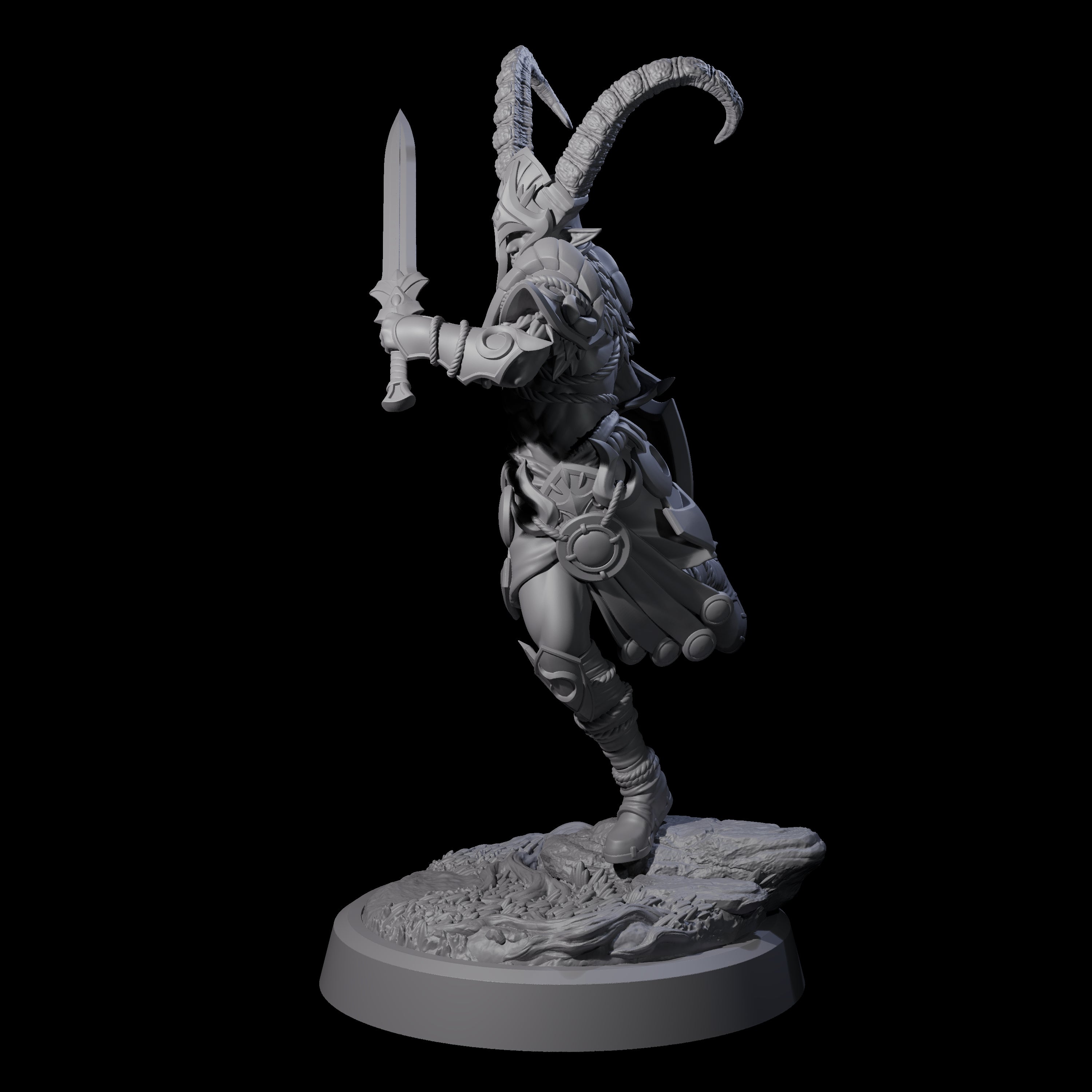 Woodland Armoured Elf Fighter A Miniature for Dungeons and Dragons, Pathfinder or other TTRPGs