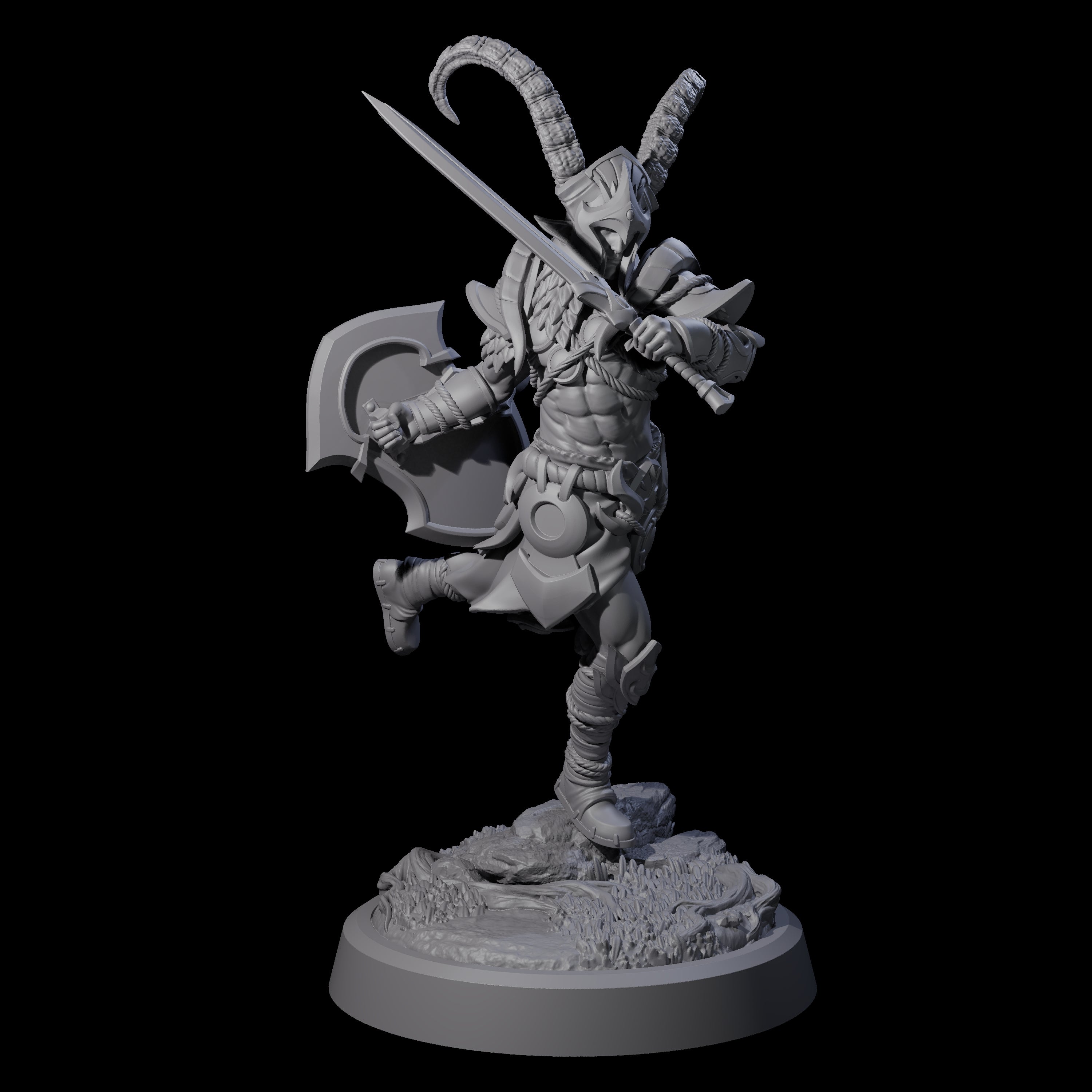 Woodland Armoured Elf Fighter A Miniature for Dungeons and Dragons, Pathfinder or other TTRPGs