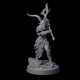 Woodland Armoured Elf Fighter B Miniature for Dungeons and Dragons, Pathfinder or other TTRPGs