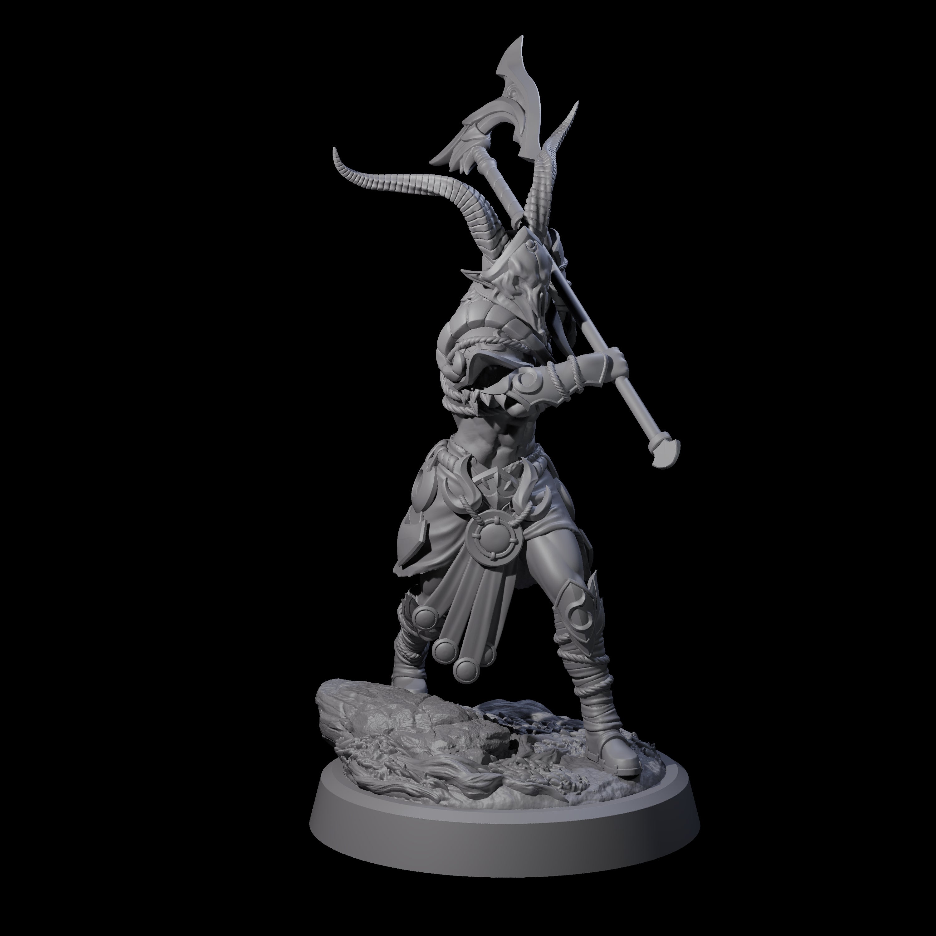 Woodland Armoured Elf Fighter B Miniature for Dungeons and Dragons, Pathfinder or other TTRPGs