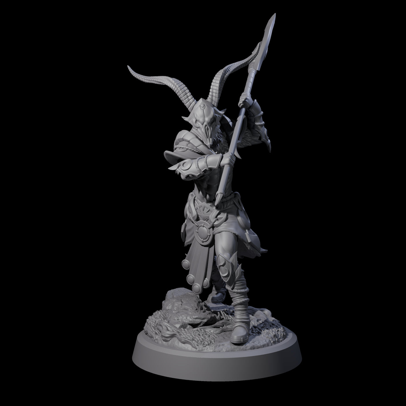 Woodland Armoured Elf Fighter B Miniature for Dungeons and Dragons, Pathfinder or other TTRPGs