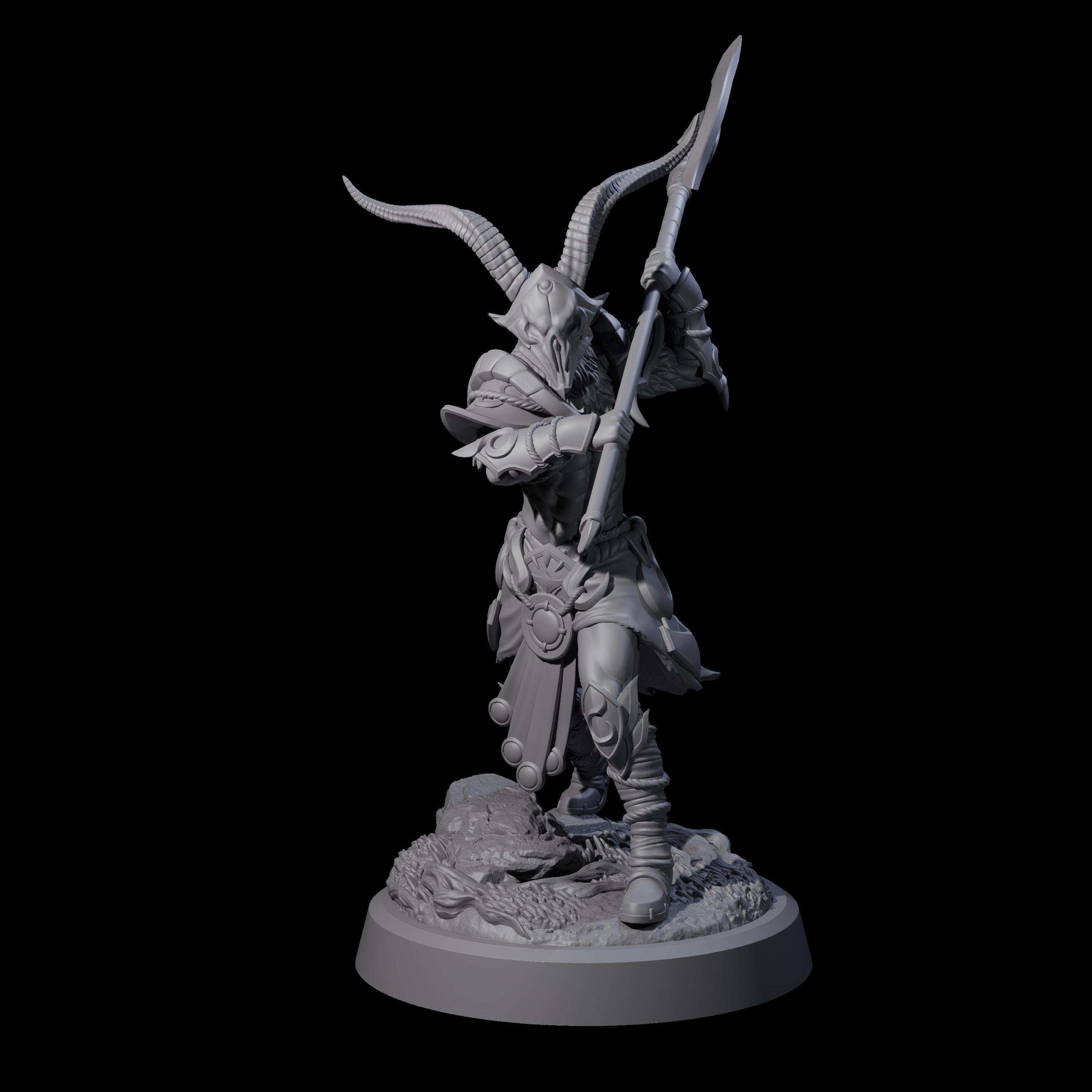 Woodland Armoured Elf Fighter B Miniature for Dungeons and Dragons, Pathfinder or other TTRPGs