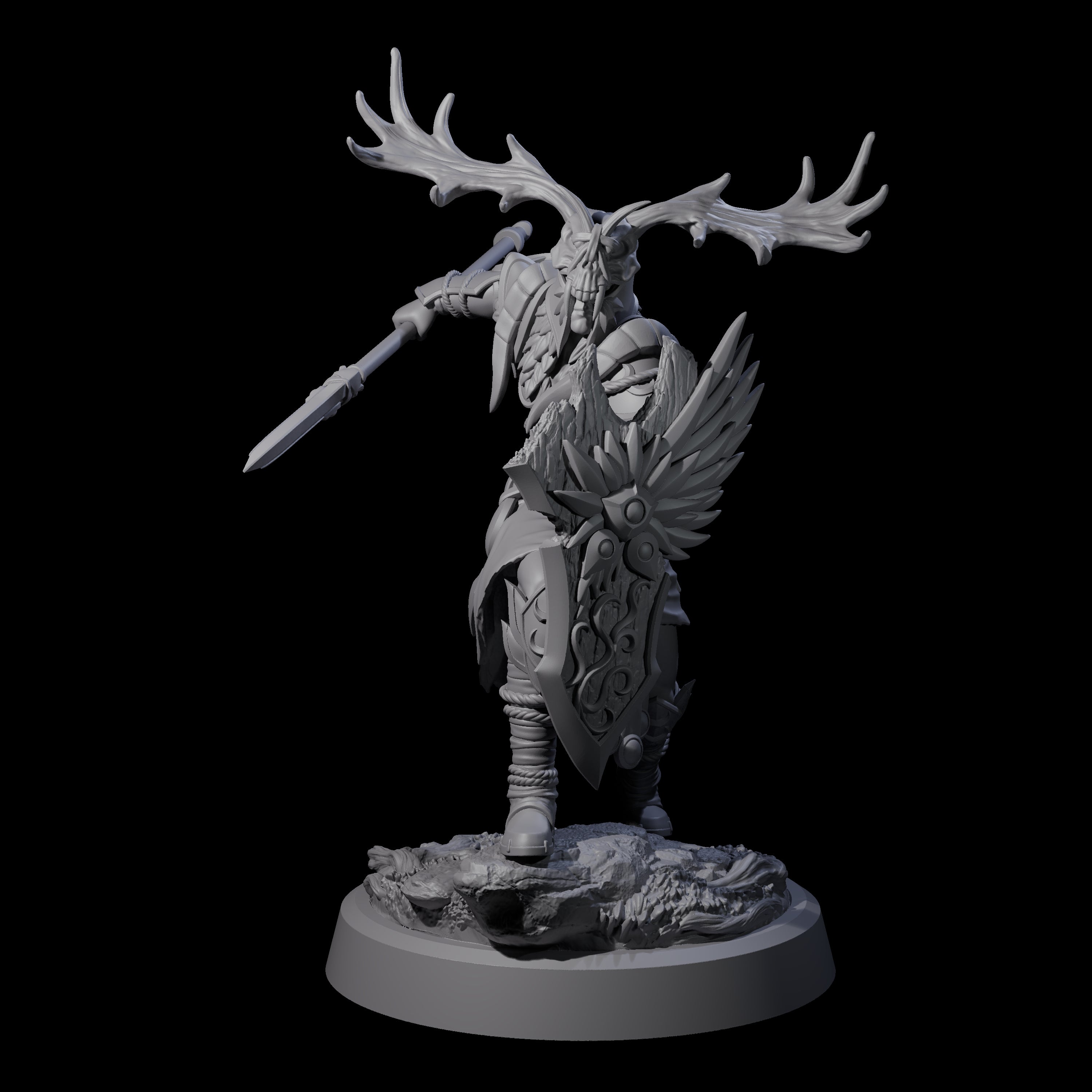 Woodland Armoured Elf Fighter C Miniature for Dungeons and Dragons, Pathfinder or other TTRPGs