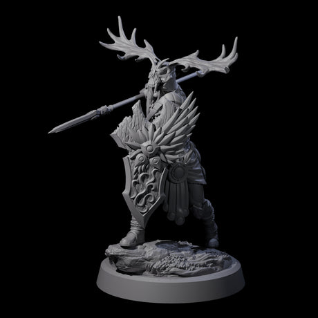 Woodland Armoured Elf Fighter C Miniature for Dungeons and Dragons, Pathfinder or other TTRPGs