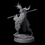 Woodland Armoured Elf Fighter C Miniature for Dungeons and Dragons, Pathfinder or other TTRPGs