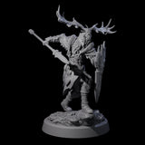 Woodland Armoured Elf Fighter C Miniature for Dungeons and Dragons, Pathfinder or other TTRPGs