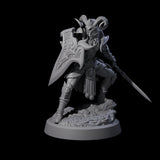 Woodland Armoured Elf Fighter D Miniature for Dungeons and Dragons, Pathfinder or other TTRPGs