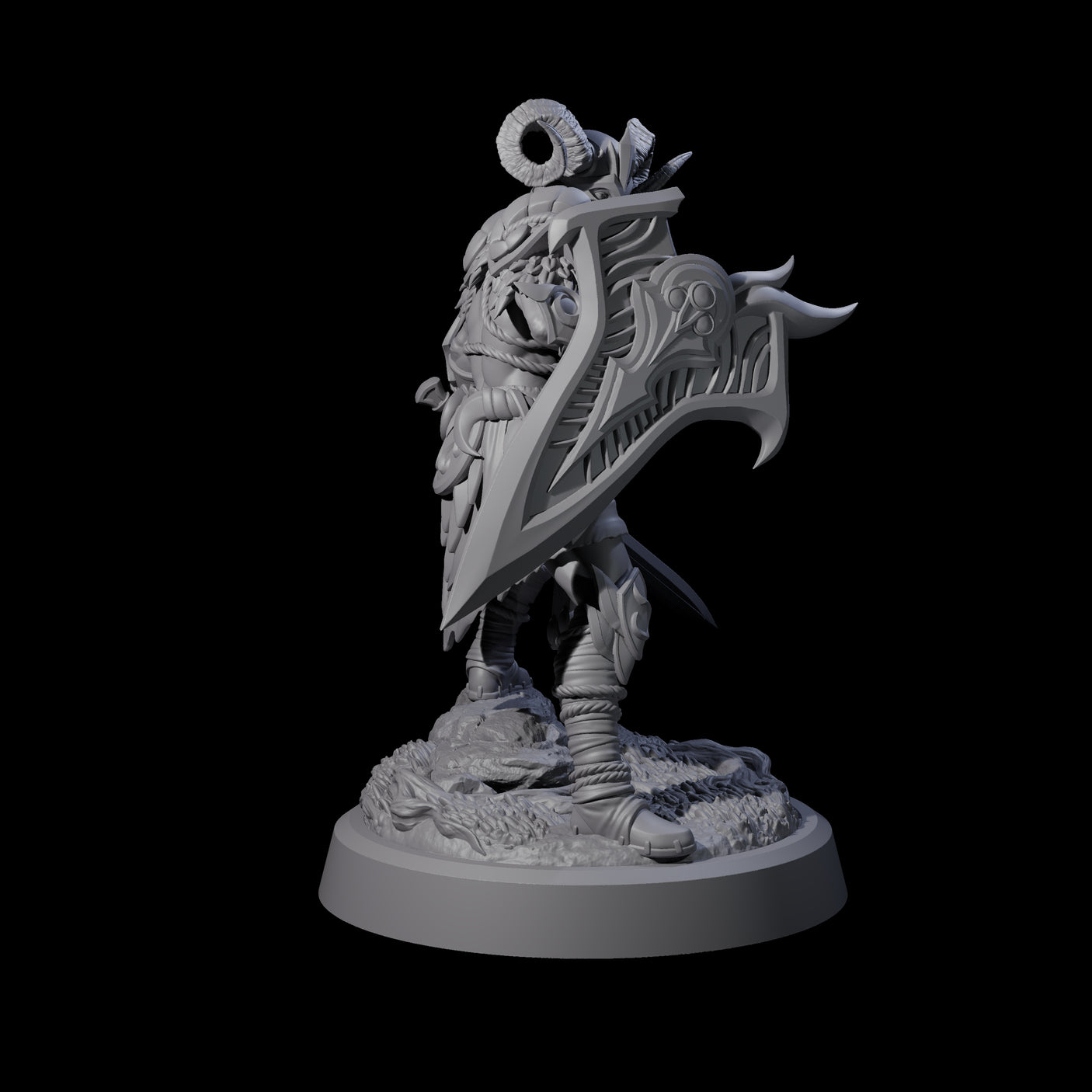 Woodland Armoured Elf Fighter D Miniature for Dungeons and Dragons, Pathfinder or other TTRPGs