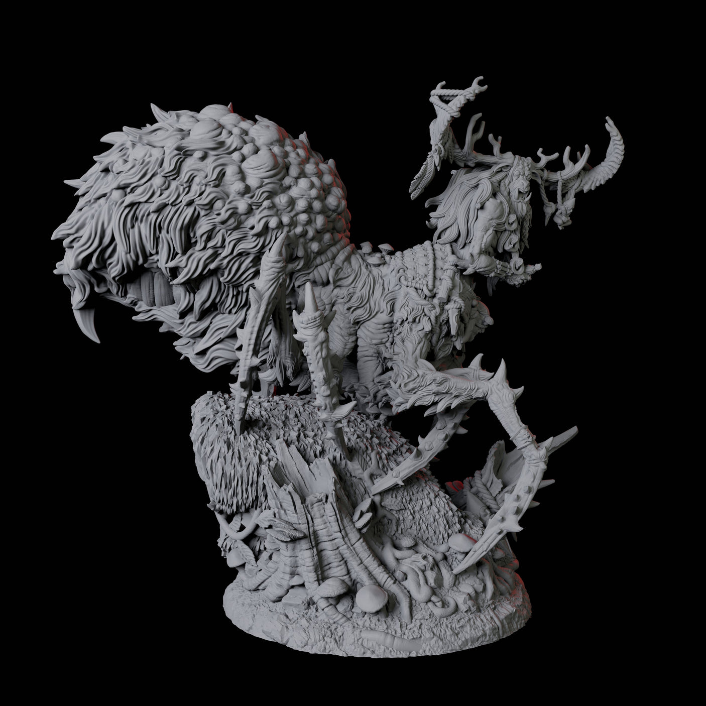Woodland Yakfolk Drider Miniature for Dungeons and Dragons, Pathfinder or other TTRPGs
