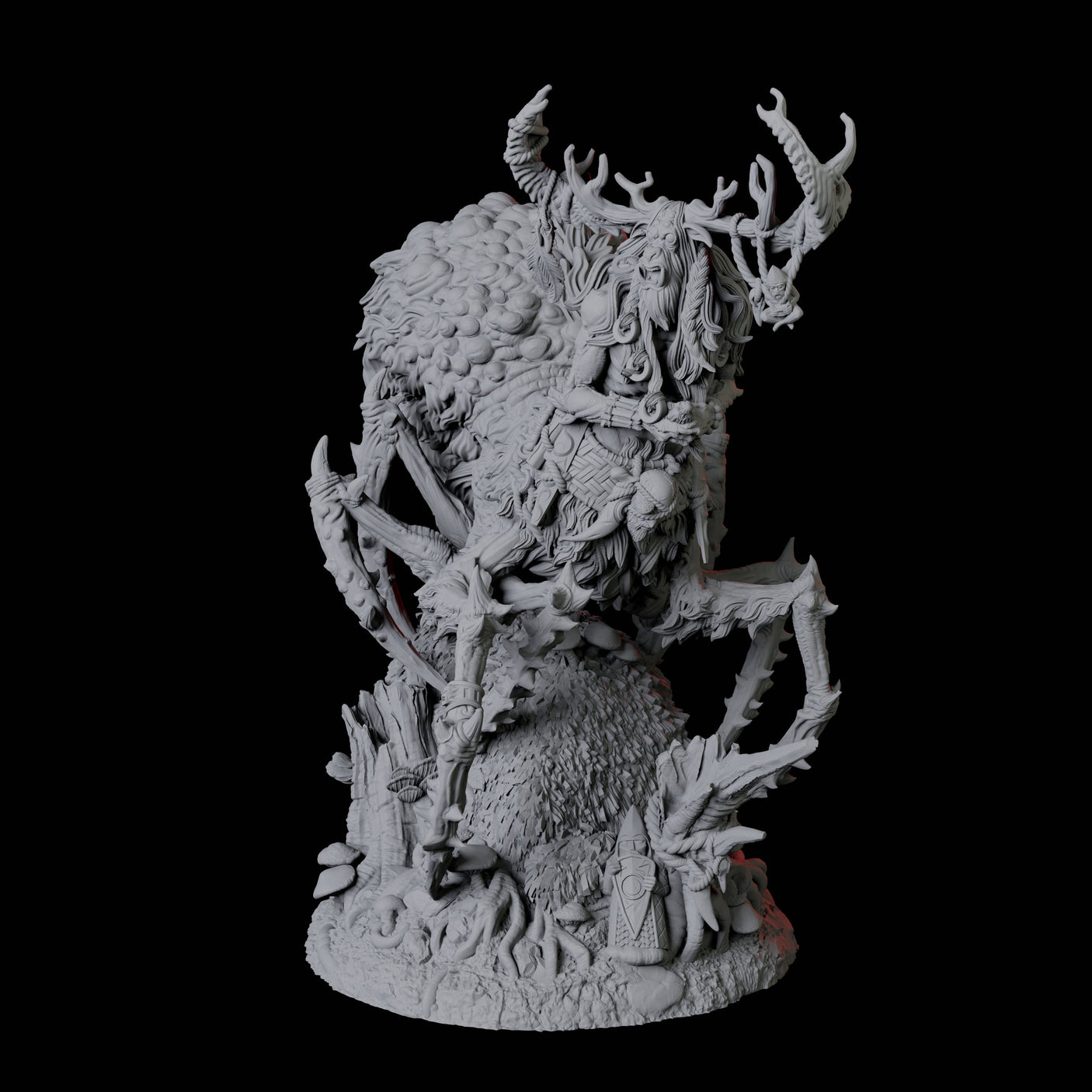 Woodland Yakfolk Drider Miniature for Dungeons and Dragons, Pathfinder or other TTRPGs