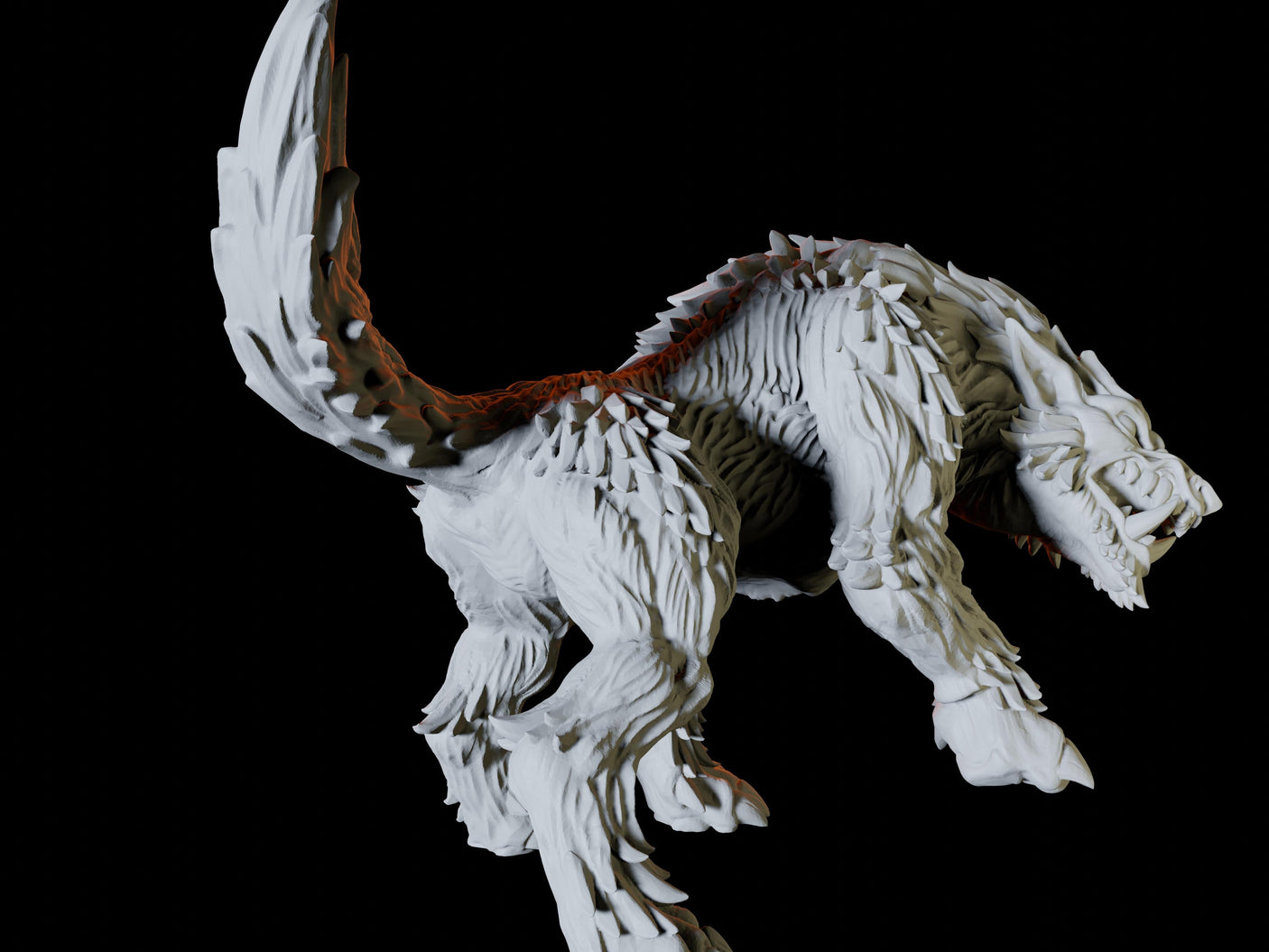 Worg Miniature for Dungeons and Dragons, Pathfinder or other TTRPGs