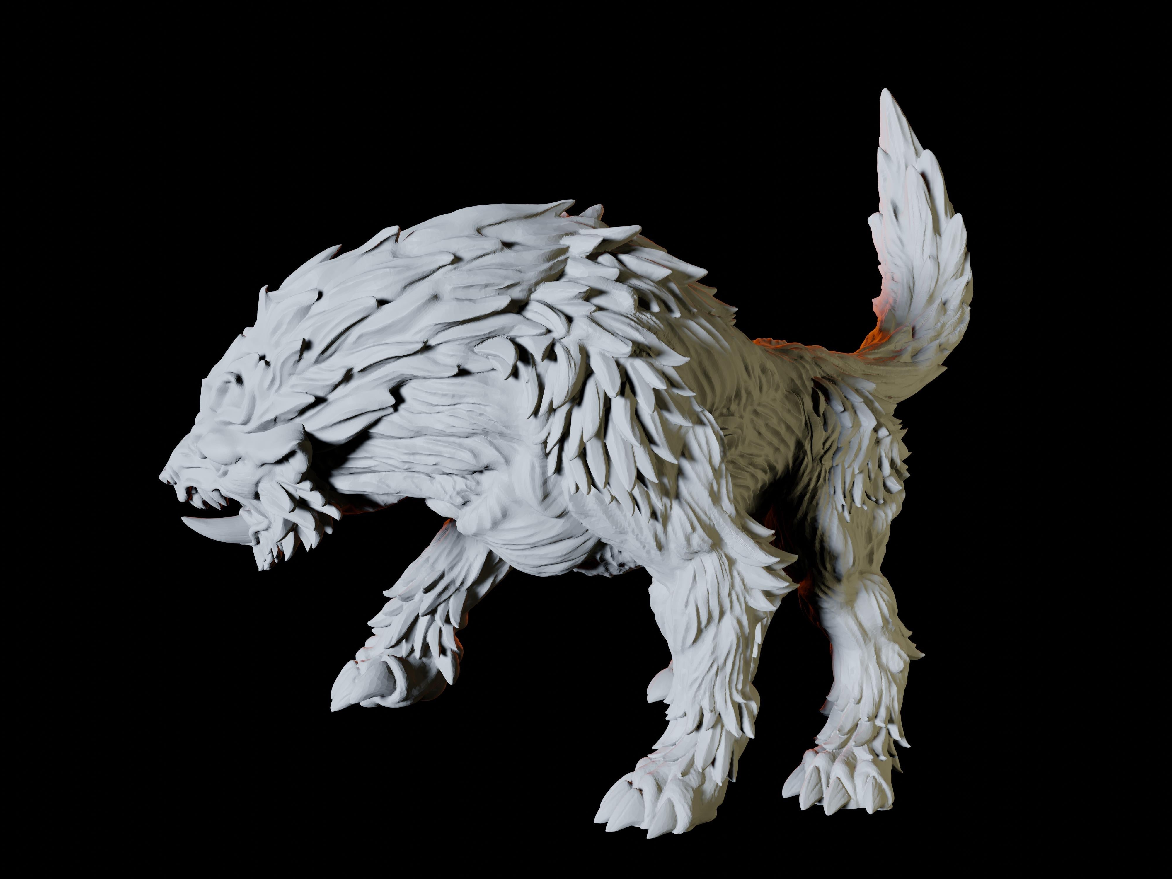 Worg Miniature for Dungeons and Dragons - Myth Forged