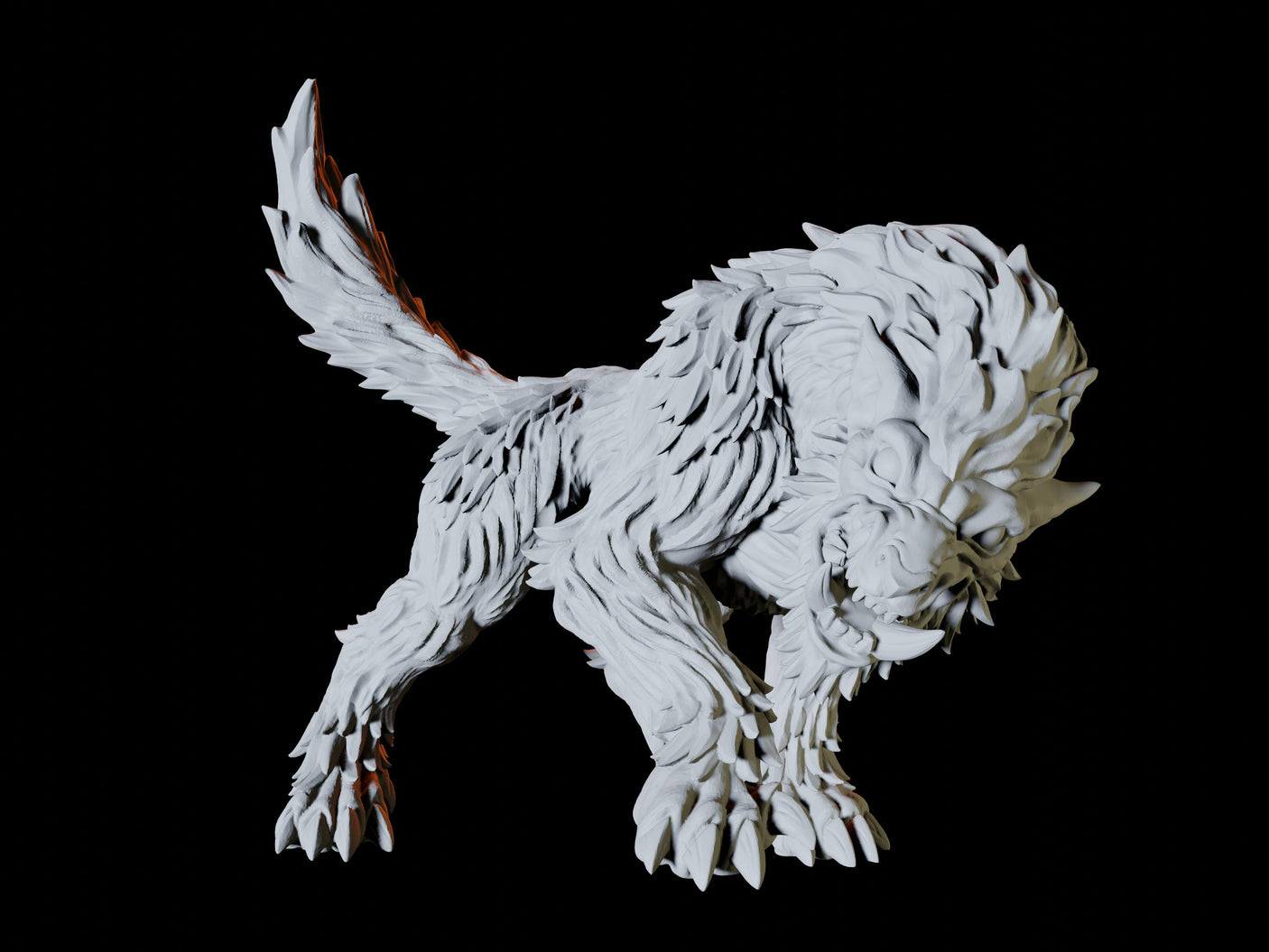 Worg Miniature for Dungeons and Dragons, Pathfinder or other TTRPGs