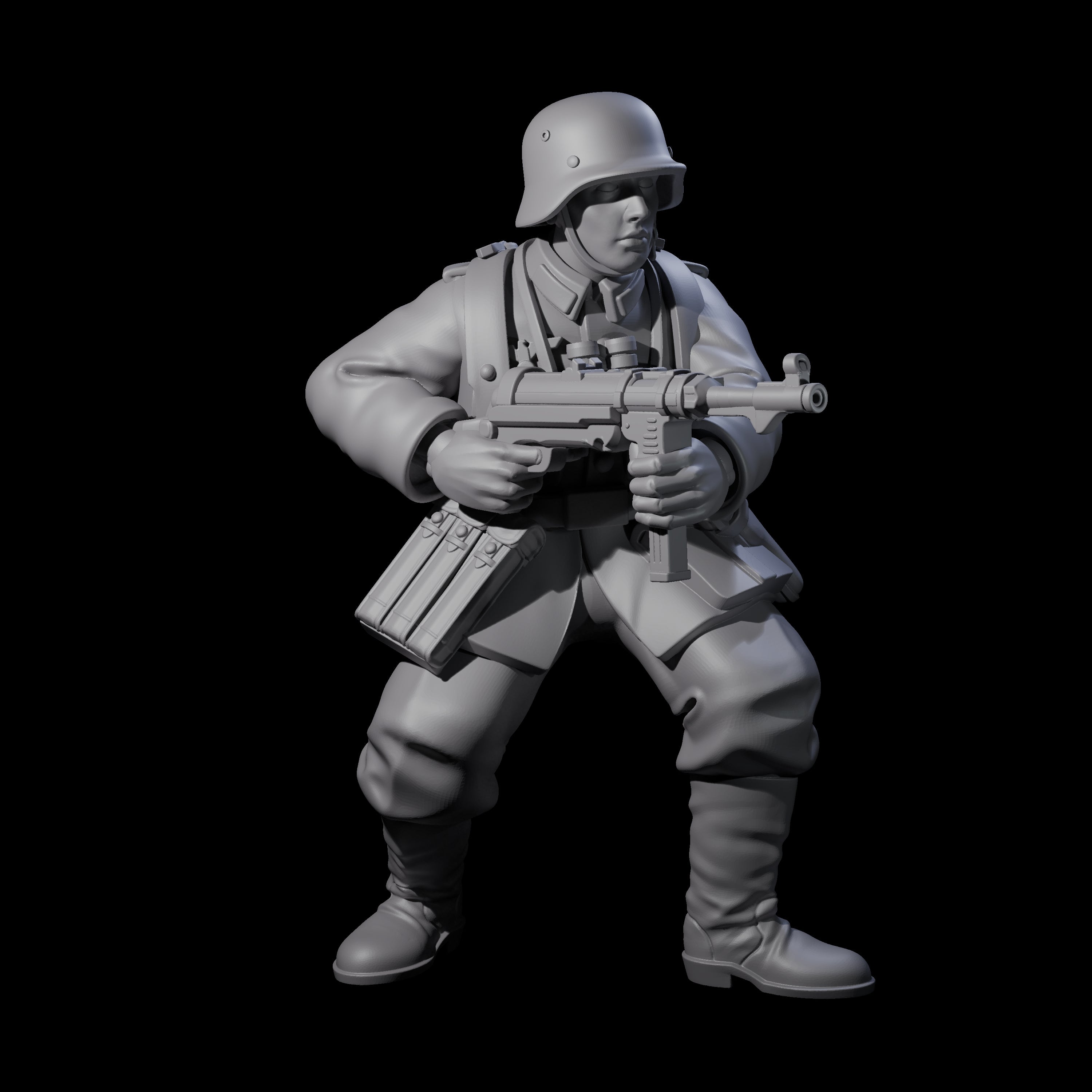 World War 2 Braced Human Sergeant Miniature for Dungeons and Dragons, Pathfinder or other TTRPGs