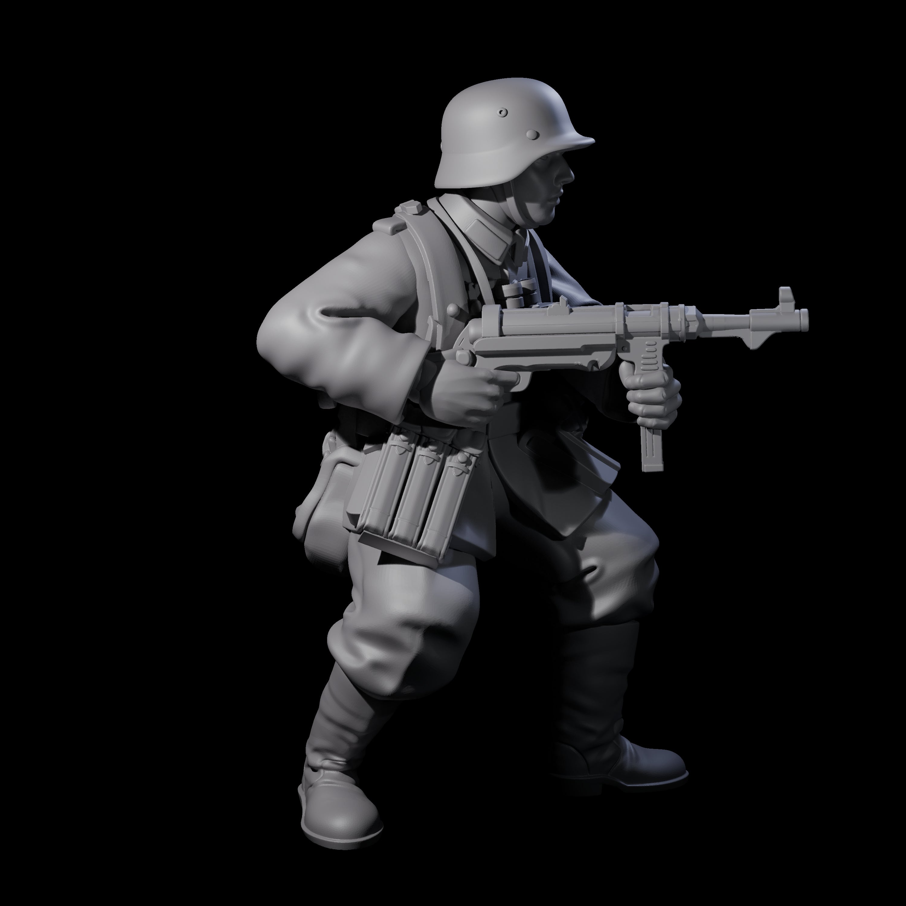 World War 2 Braced Human Sergeant Miniature for Dungeons and Dragons, Pathfinder or other TTRPGs