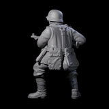 World War 2 Braced Human Sergeant Miniature for Dungeons and Dragons, Pathfinder or other TTRPGs
