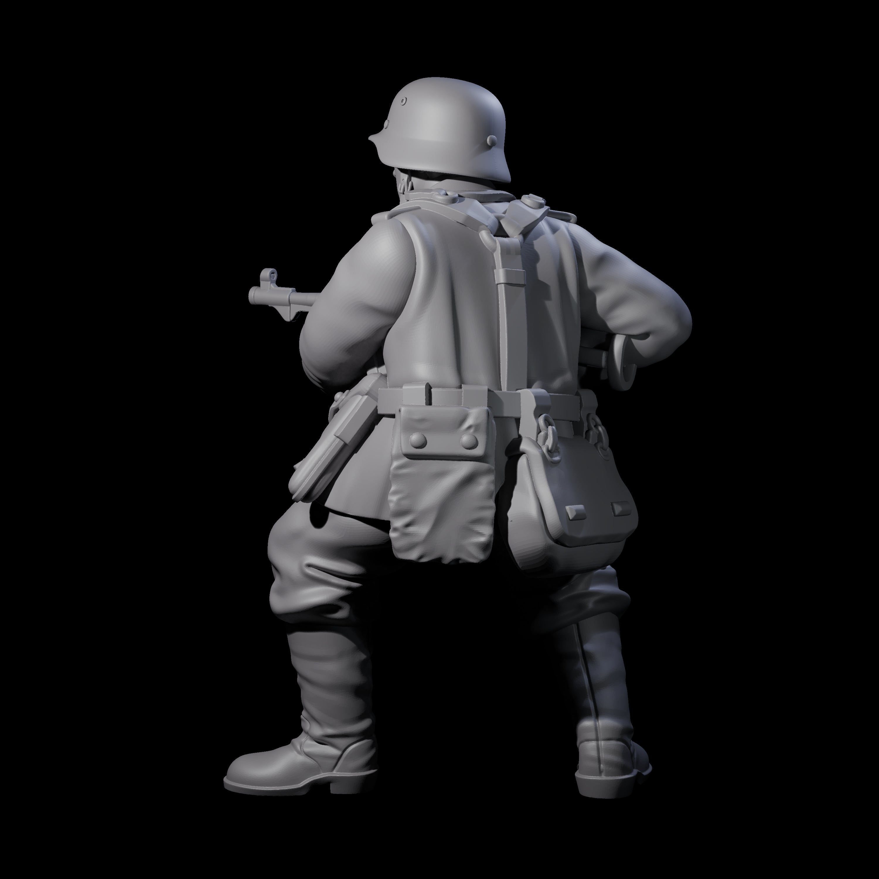 World War 2 Braced Human Sergeant Miniature for Dungeons and Dragons, Pathfinder or other TTRPGs