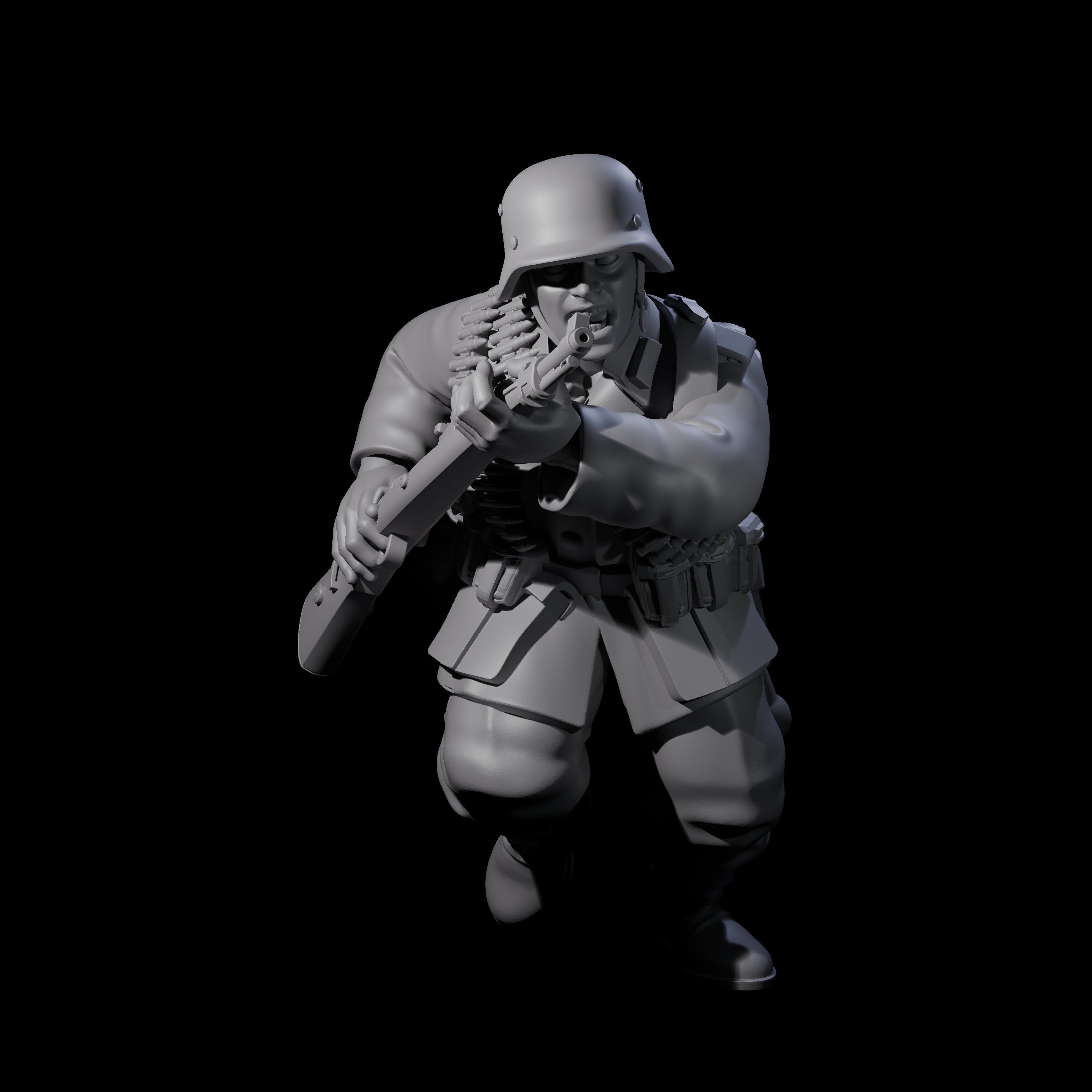World War 2 Sprinting German Gunner Assistant A Miniature for Dungeons and Dragons, Pathfinder or other TTRPGs