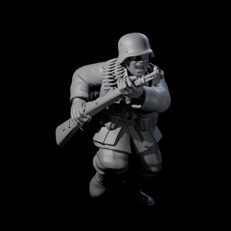 World War 2 Sprinting German Gunner Assistant A Miniature for Dungeons and Dragons, Pathfinder or other TTRPGs