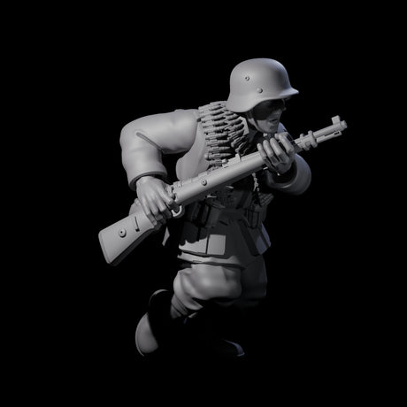 World War 2 Sprinting German Gunner Assistant A Miniature for Dungeons and Dragons, Pathfinder or other TTRPGs