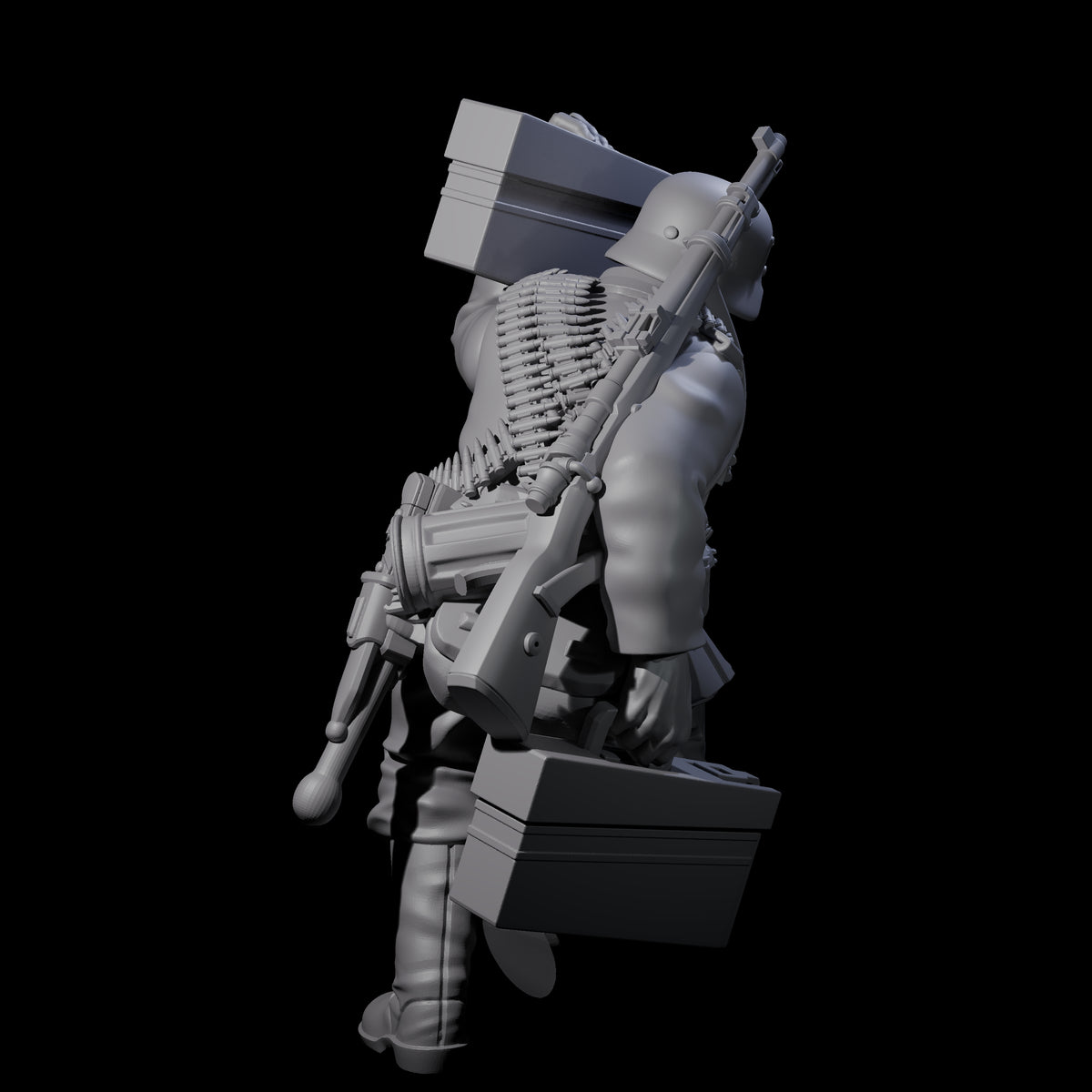 World War 2 Sprinting German Gunner Assistant B Miniature for Dungeons and Dragons, Pathfinder or other TTRPGs