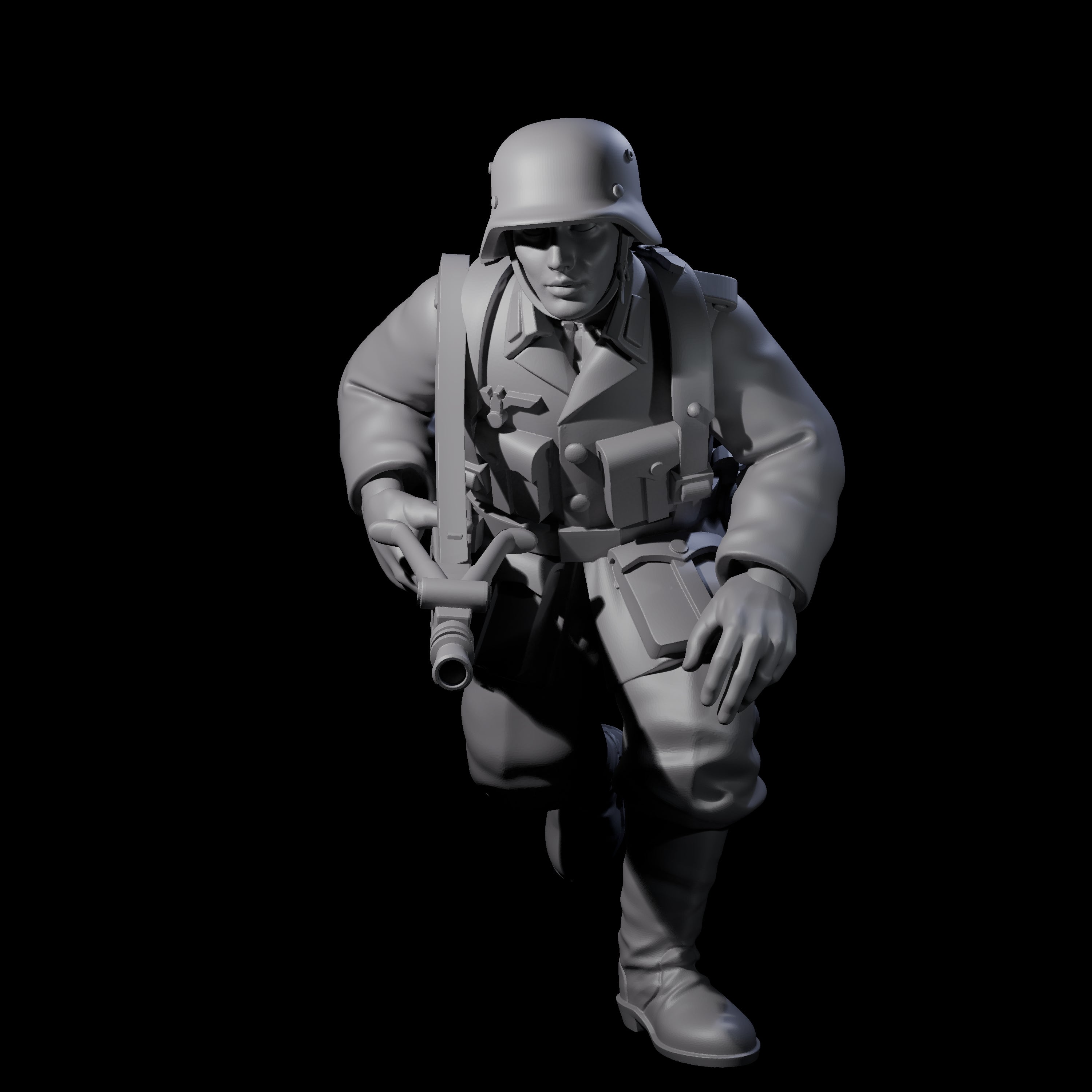 World War 2 Sprinting German Gunner Gunner Miniature for Dungeons and Dragons, Pathfinder or other TTRPGs