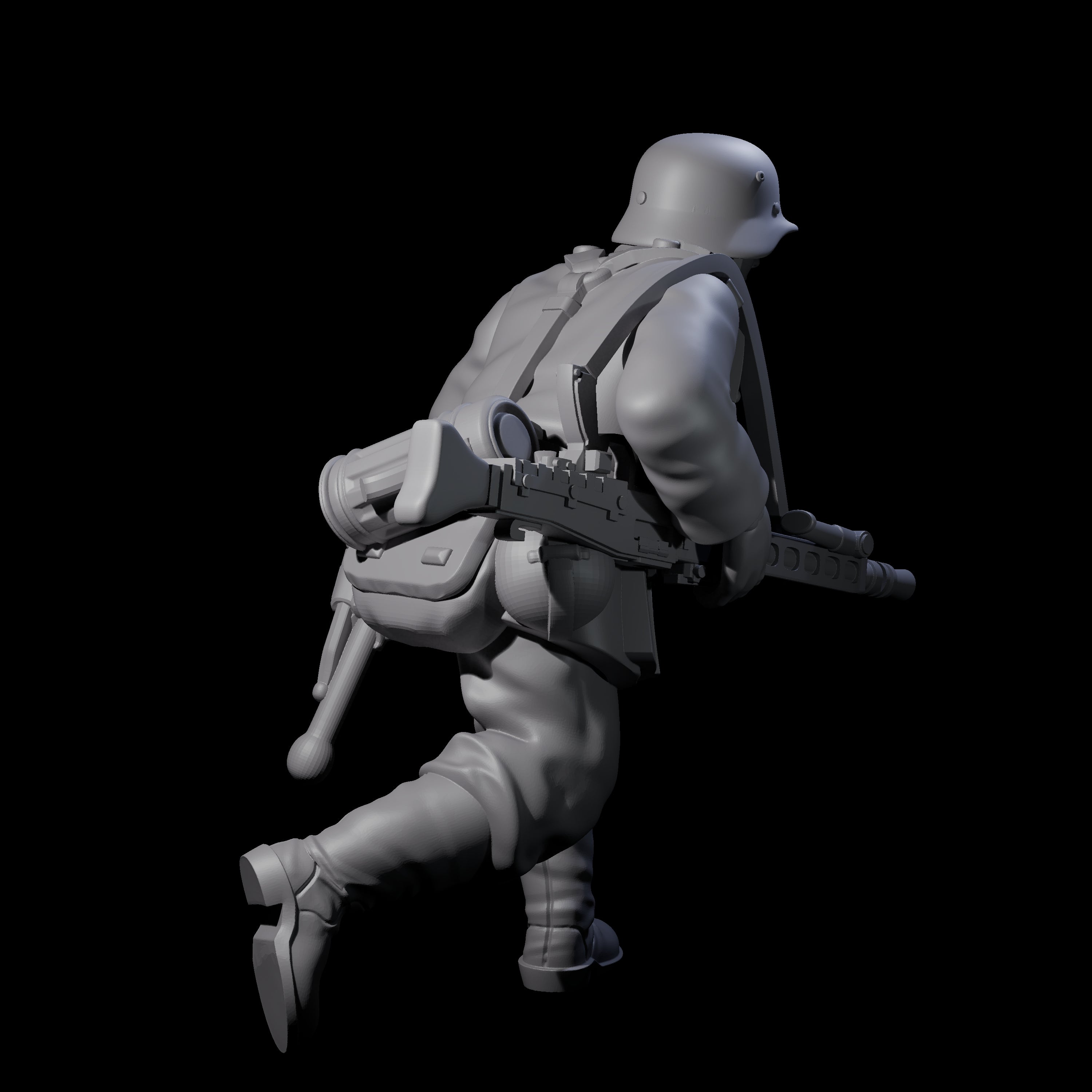World War 2 Sprinting German Gunner Gunner Miniature for Dungeons and Dragons, Pathfinder or other TTRPGs