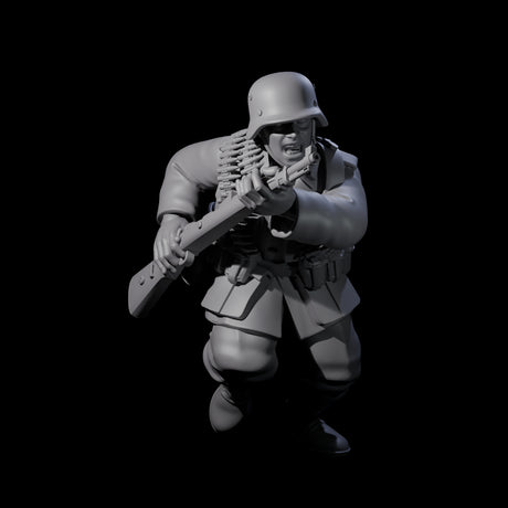 World War 2 Sprinting German Gunners Miniature for Dungeons and Dragons, Pathfinder or other TTRPGs