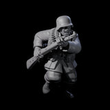 World War 2 Sprinting German Gunners Miniature for Dungeons and Dragons, Pathfinder or other TTRPGs