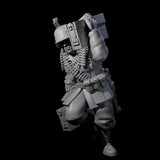 World War 2 Sprinting German Gunners Miniature for Dungeons and Dragons, Pathfinder or other TTRPGs