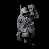 World War 2 Sprinting German Gunners Miniature for Dungeons and Dragons, Pathfinder or other TTRPGs