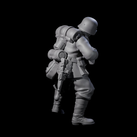 World War 2 Under Fire German Rifleman A Miniature for Dungeons and Dragons, Pathfinder or other TTRPGs