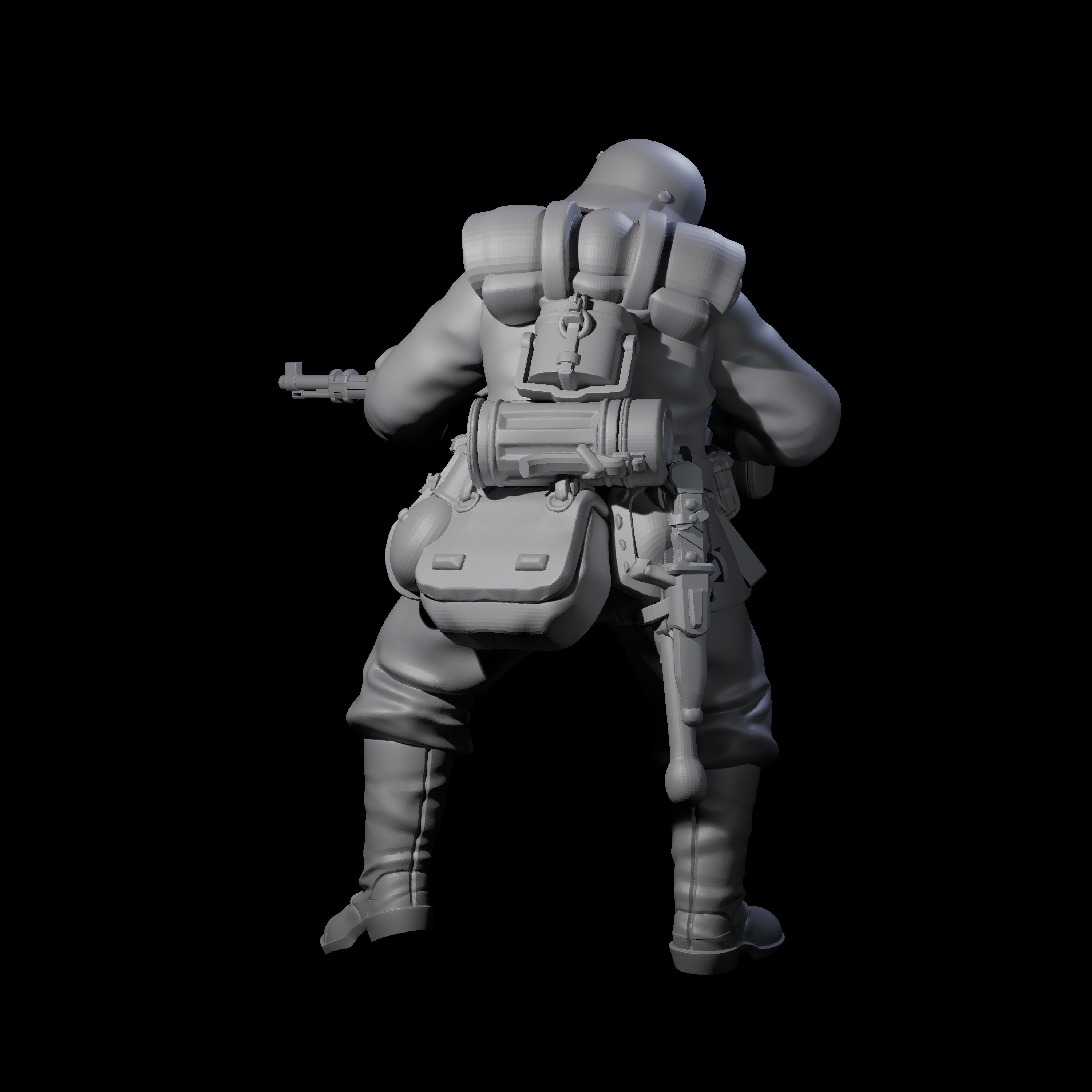 World War 2 Under Fire German Rifleman A Miniature for Dungeons and Dragons, Pathfinder or other TTRPGs